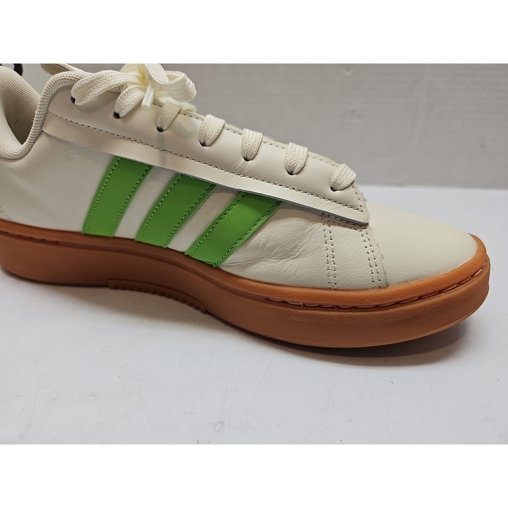 Women's Adidas Originals Grand Court Alpha Off-White/Semi Lucid Lime/Gum 11 - Picture 5 of 14